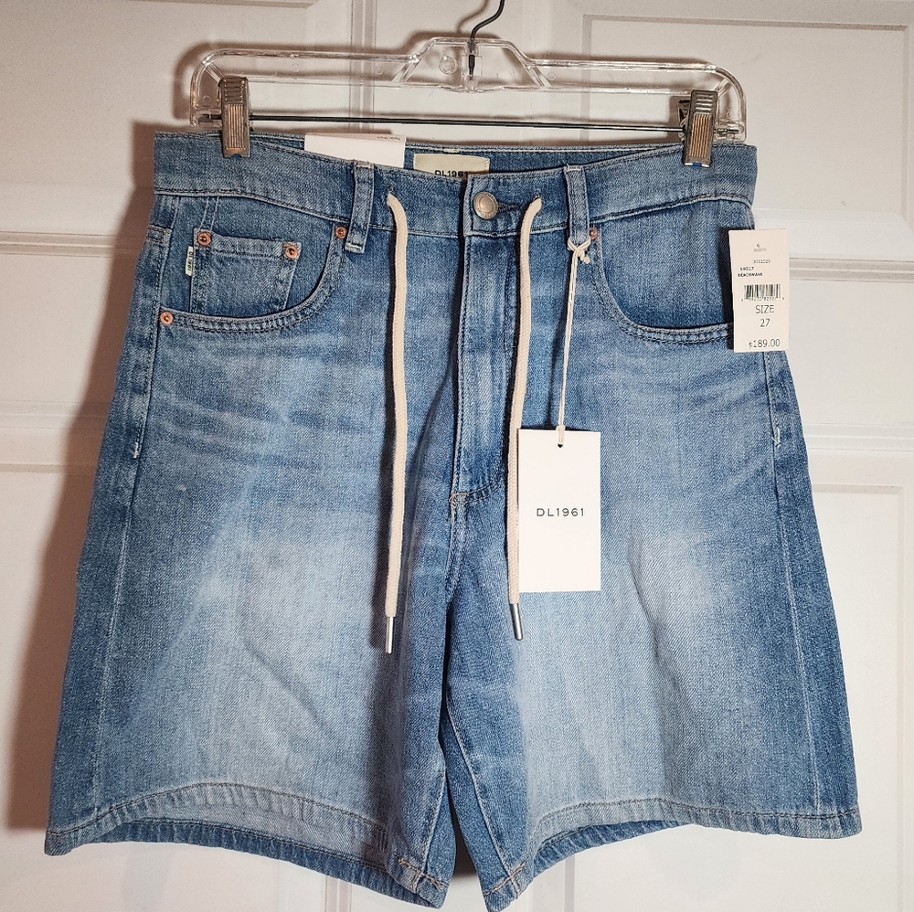 NWT DL1961 Taylor Short Soft Stretchy Ultra High Rise 7" Denim Shorts Size 27